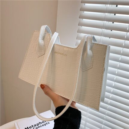 Women’s Spring Summer Crocodile Pattern Square Bag