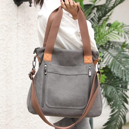 Women’s Large Canvas Tote Shoulder Bag